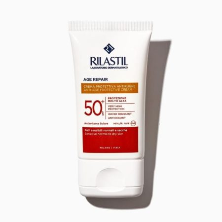 Rilastil Age Repair Schutzcreme LSF 50+, Anti-Aging-Creme mit Sonnenschutz LSF 50+
