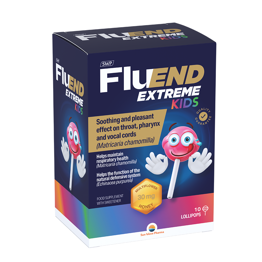 Sun Wave Pharma FluEND Extreme Kids lizike, 10 lizik